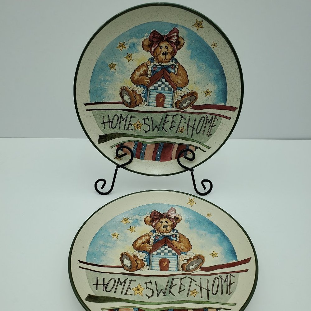 Boyds Bears Home Sweet Home Plates Bearware Pottery Boyds Collection Teddy Bears